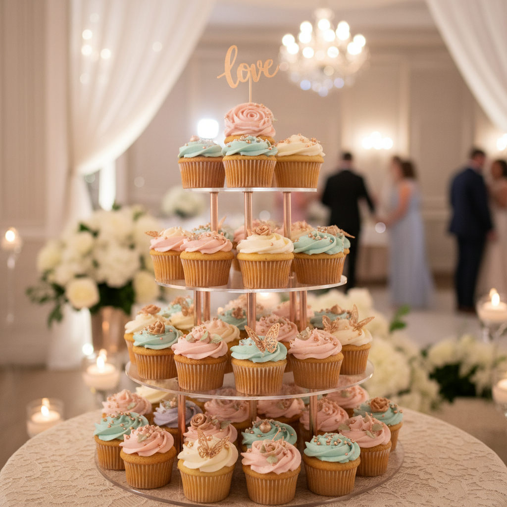 Cupcake tower display by Tricia's Treats