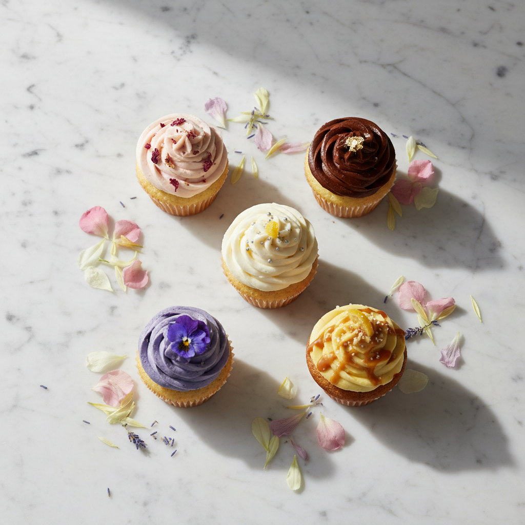 Assorted gourmet cupcakes by Tricia's Treats